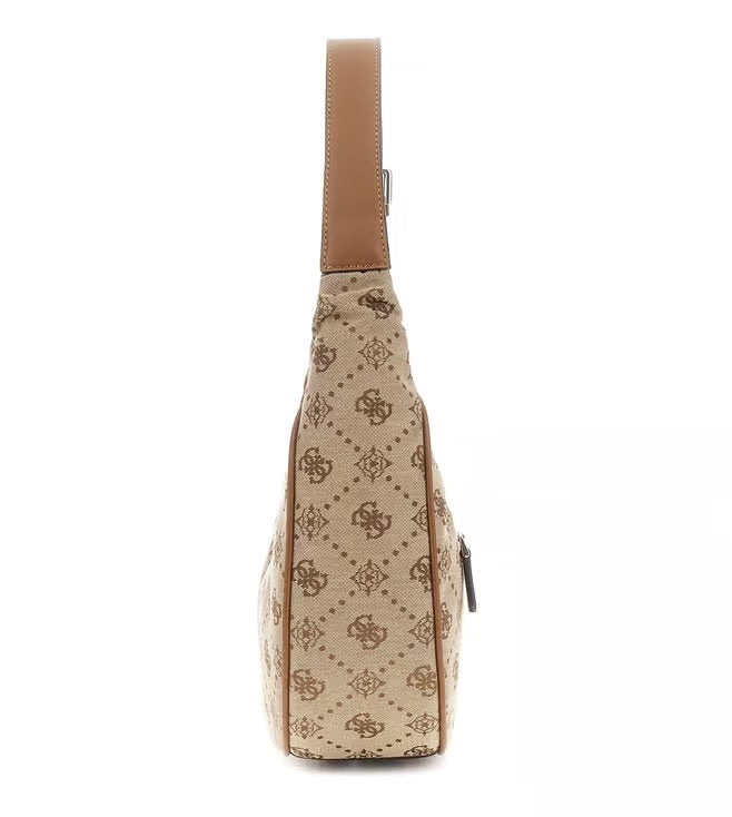 Guess Logo Hobo Bag – Latte/Cognac