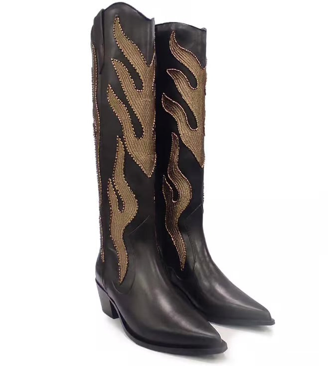 Saint G Brown Leather Long Boots