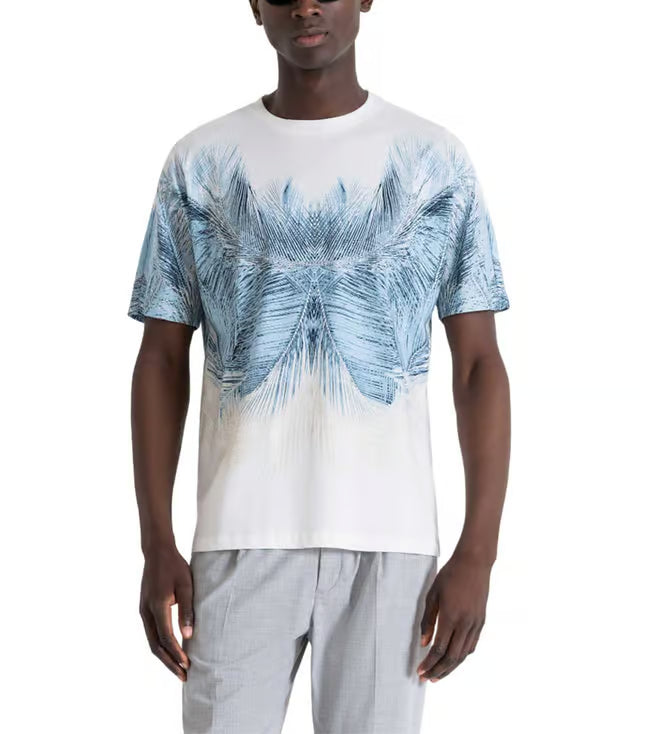 Antony Morato Off White Printed Regular Fit T-Shirt