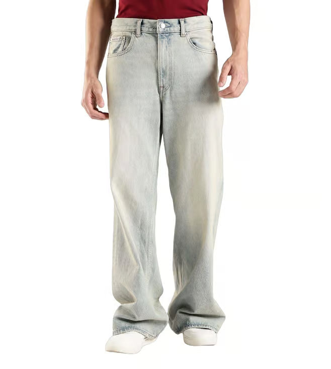Calvin Klein Jeans Blue Cotton Loose Fit Jeans