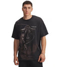 Under Armour Black Project Rock Washed Printed Regular Fit T-Shirt