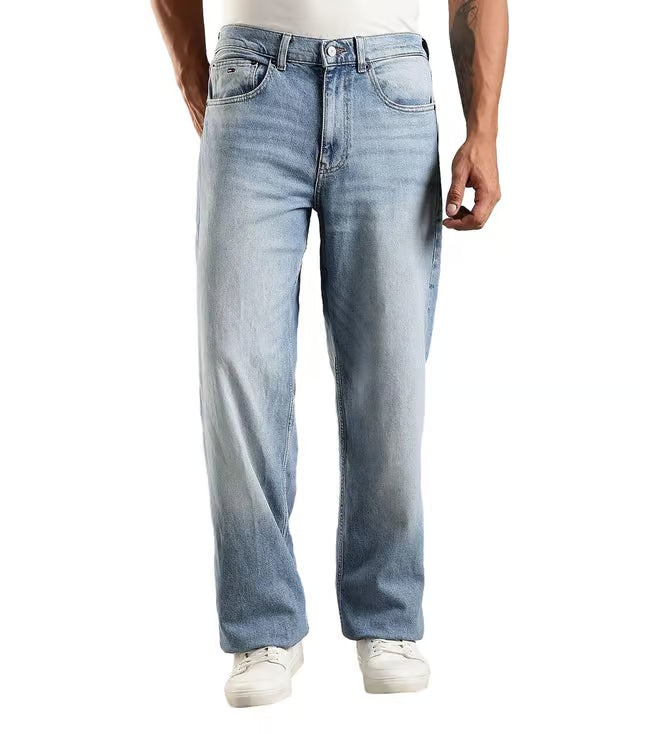 Tommy Hilfiger Light Blue Cotton Loose Fit Jeans