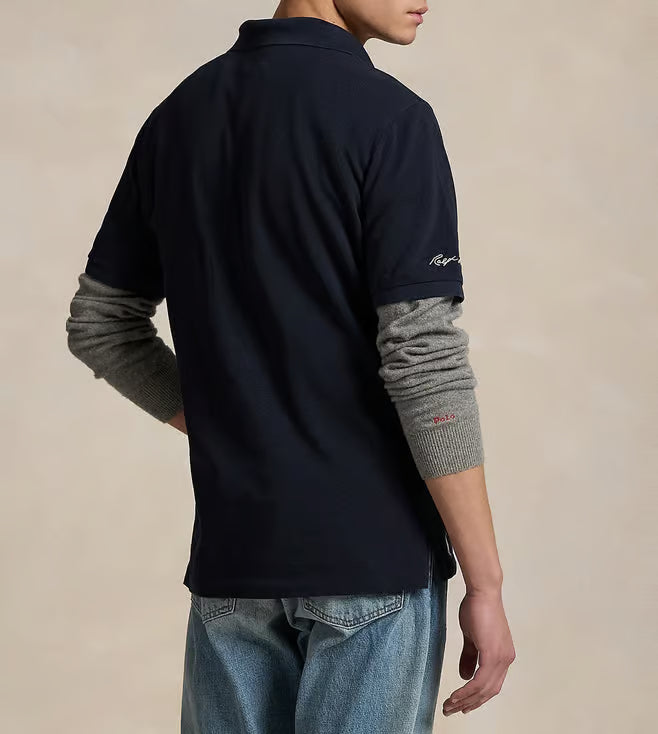 Polo Ralph Lauren Navy Cotton Regular Fit NY Yankees Graphic Polo T-Shirt