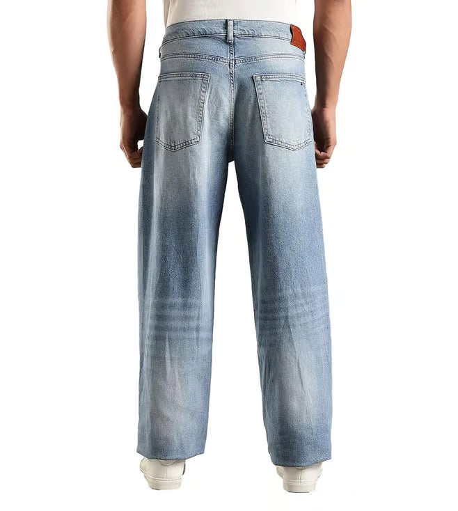 Tommy Hilfiger Light Blue Cotton Loose Fit Jeans