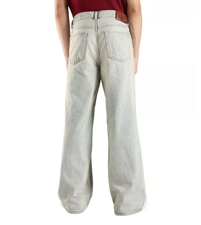 Calvin Klein Jeans Blue Cotton Loose Fit Jeans