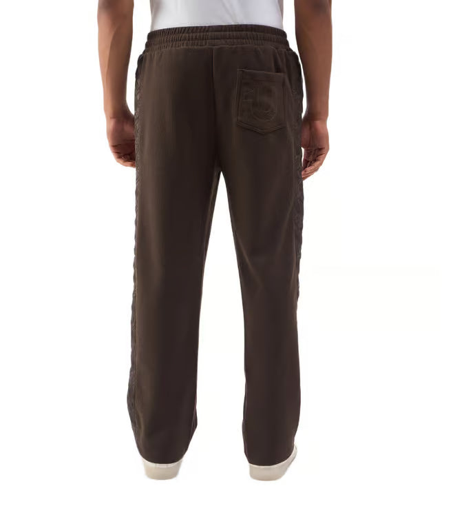 True Religion Men Brown Quilting Relaxed Fit Sweatpant