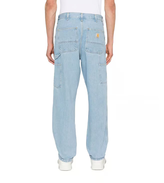 Carhartt WIP Light Blue Single Knee Lightly Washed Relaxed Fit Jeans