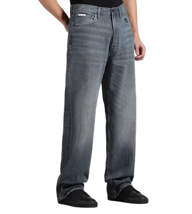 Calvin Klein Jeans Greyish Blue Relaxed Fit Mid Rise Jeans