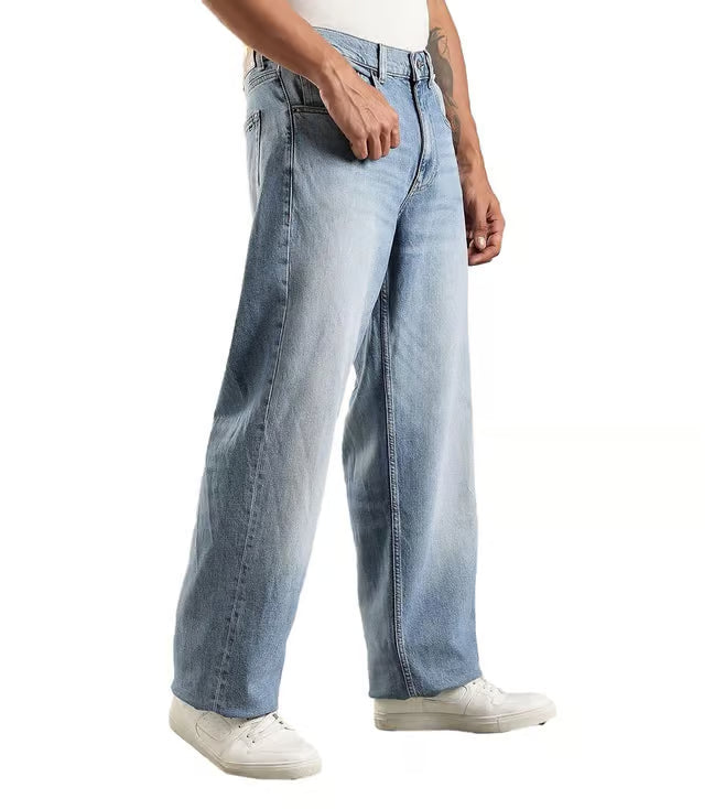 Tommy Hilfiger Light Blue Cotton Loose Fit Jeans