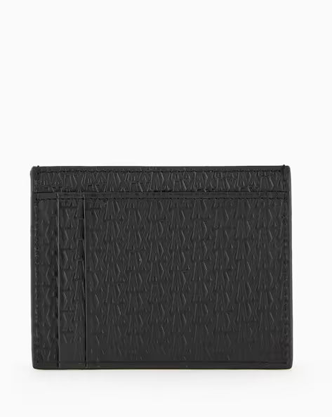Armani Exchange AX Monogram Embossed Card Holder