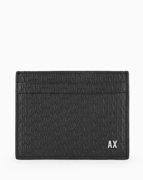 Armani Exchange AX Monogram Embossed Card Holder