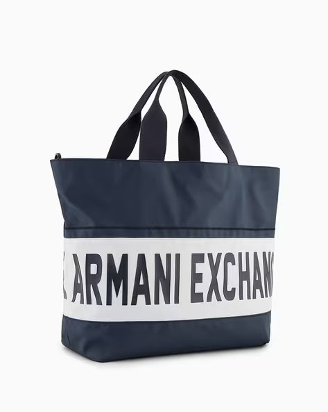 Armani Exchange Logo Tote Bag