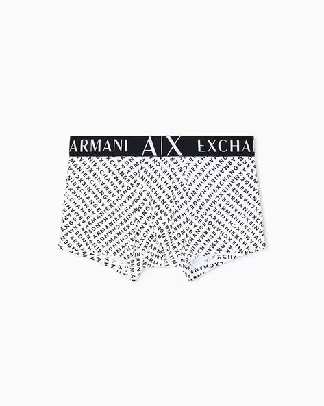 Armani Exchange AX All-Over Print Trunk Boxers – White