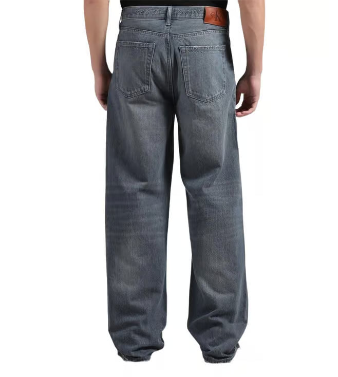 Calvin Klein Jeans Greyish Blue Relaxed Fit Mid Rise Jeans