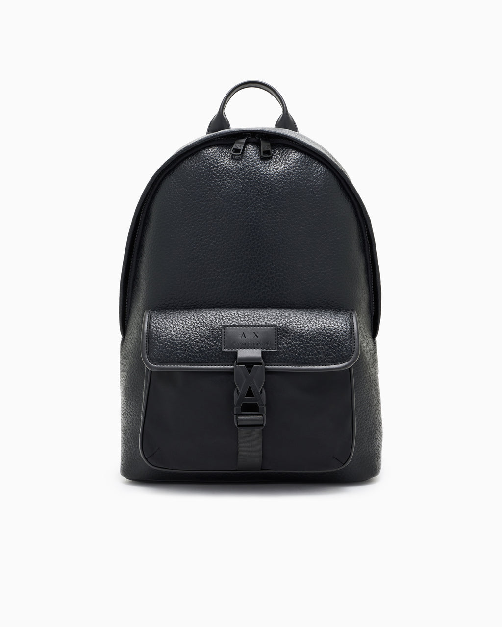 Armani Exchange AX Buckle Leather Backpack