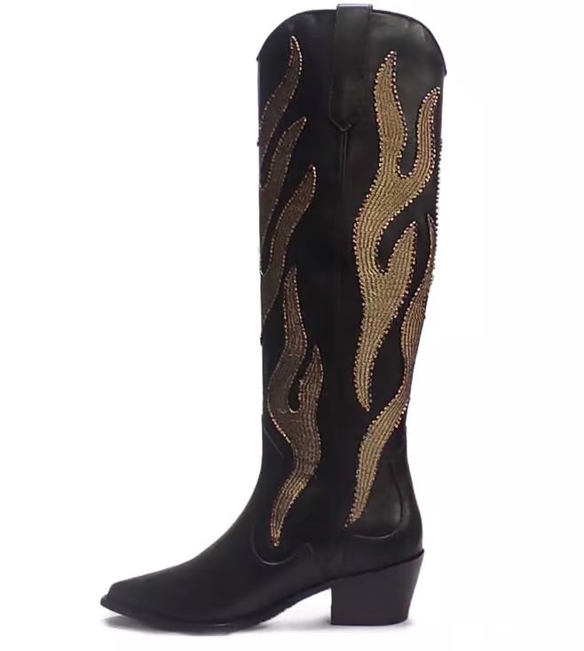 Saint G Brown Leather Long Boots