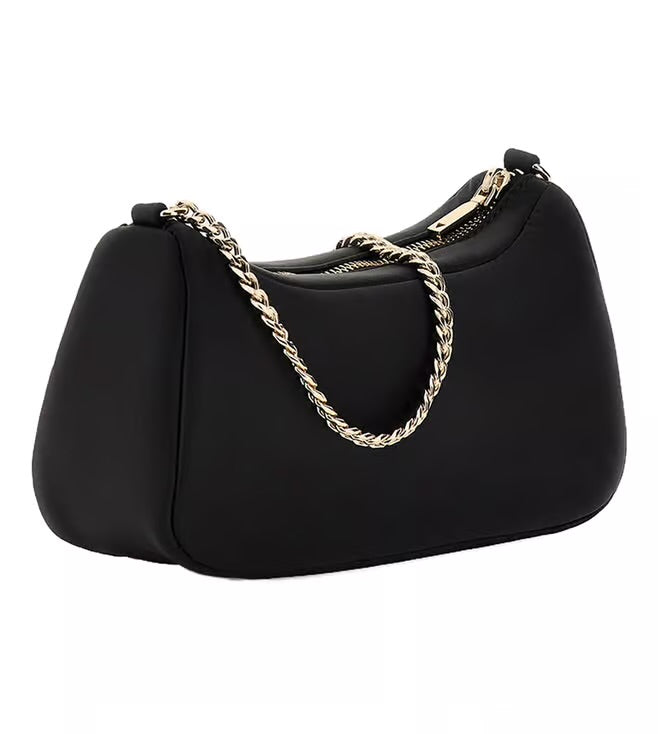 Guess Crystal G Logo Shoulder Bag – Black