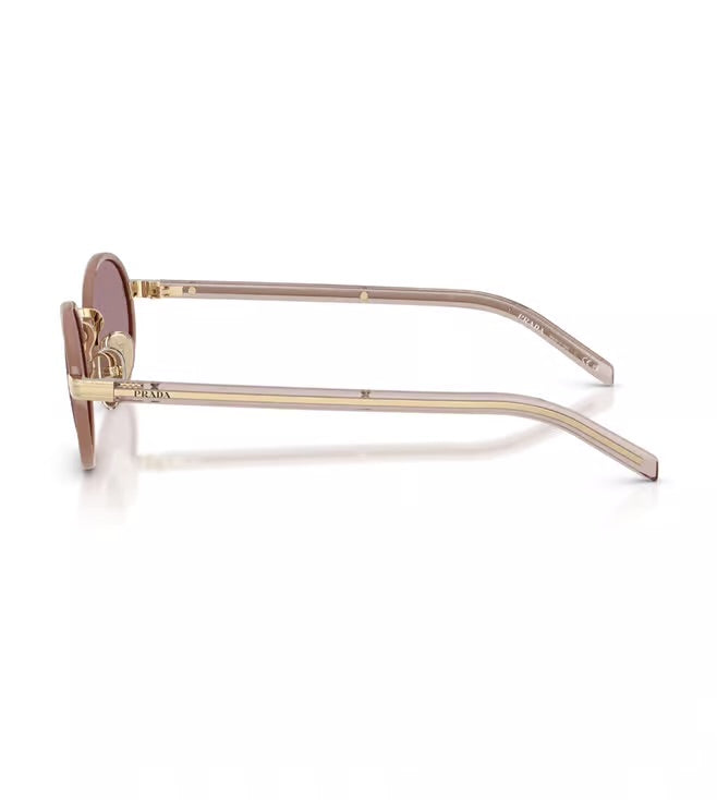 Prada Signature Brown UV Protected Oval Sunglasses for Women