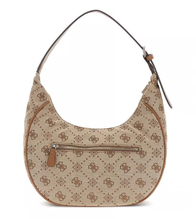 Guess Logo Hobo Bag – Latte/Cognac