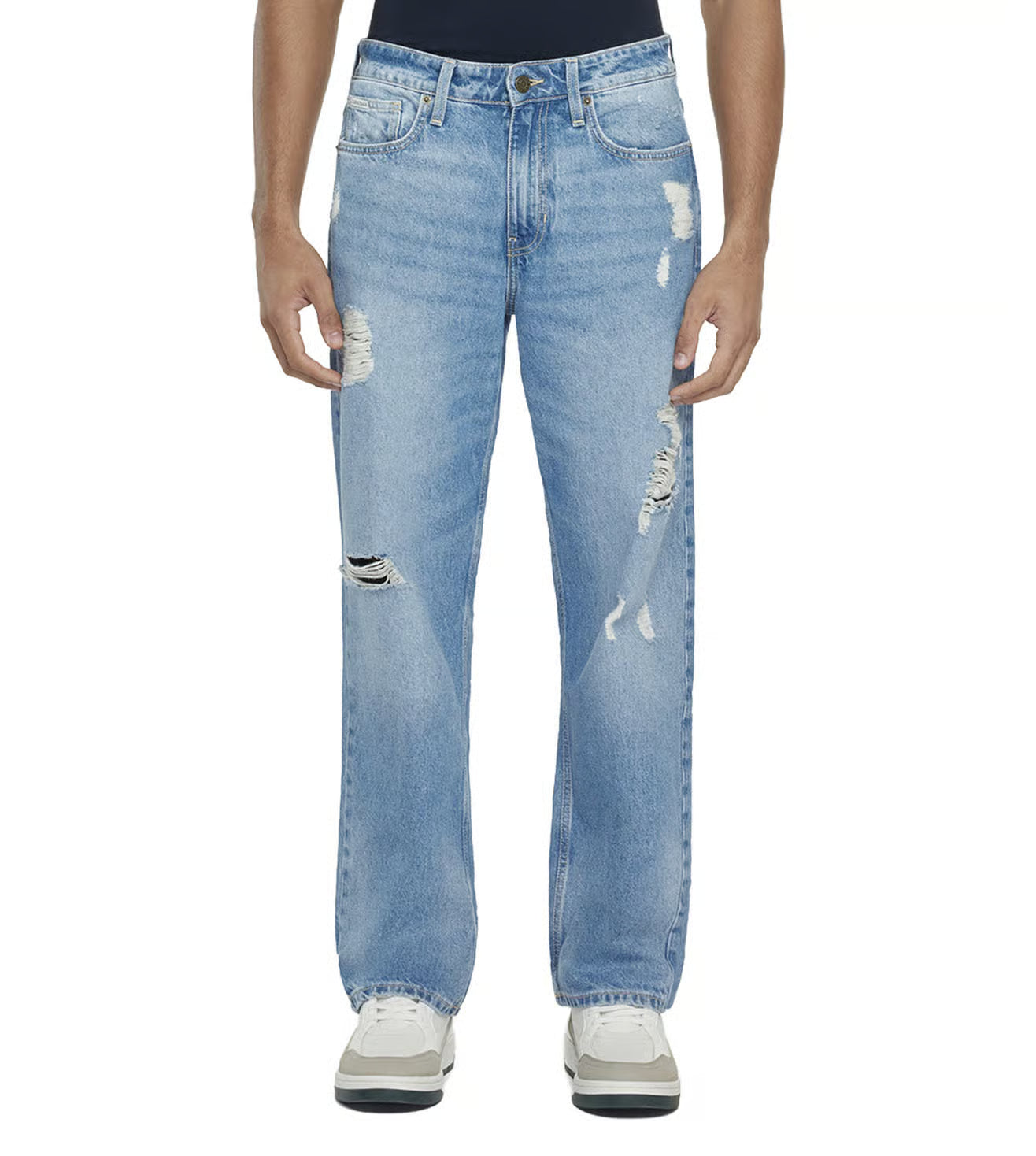 Guess Jeans G18 Blue Mid Rise Relaxed Fit Denim Jeans